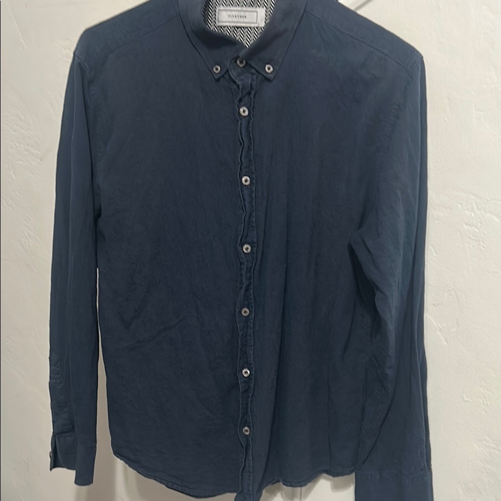 Five Four Blue Casual Button Down Shirt